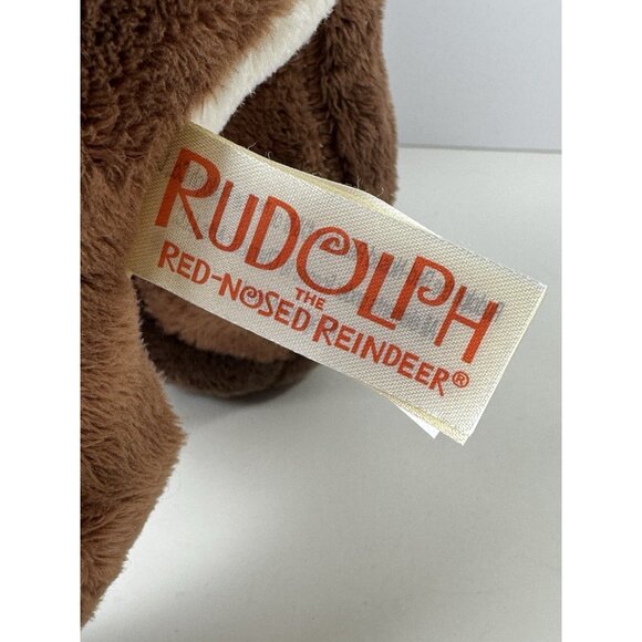 Dan Dee Collectors Choice Rudolph Red Nose Reindeer 12" Stuffed Plush Hat Scarf - Picture 8 of 11
